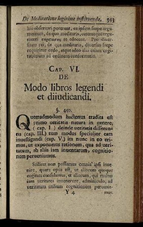 Cap. VI. De Modo libros legendi et diiudicandi.