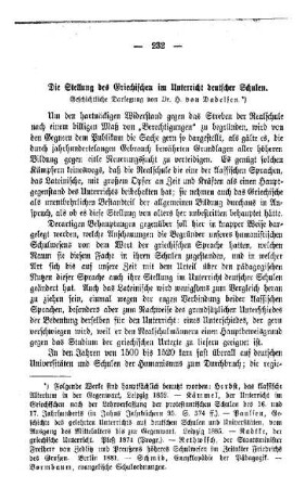 Die Stellung des Griechischen im Unterricht deutscher Schulen