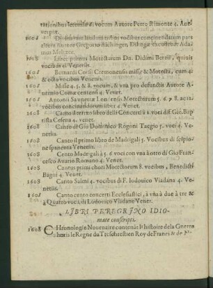 Libri Peregrino Idiomate conscripti.