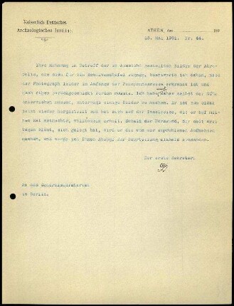 Bericht des ersten Sekretars an das General-Sekretariat
