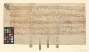 Obligation über 600 Gulden, die Joachim v. Wuthenow den Städten Berlin, Neuruppin, Havelberg, Wusterhausen leiht.