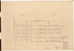 Stadthalle, Mülheim an der Ruhr Umbau: Bühnenhaus: Schnitt A-B