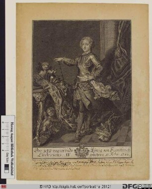Bildnis Ludwig (Louis) XV., König von Frankreich und Navarra (reg. 1715(23)-1774)