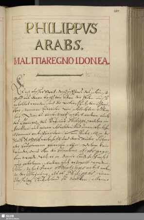 PHILIPPVS ARABS.