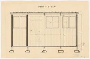 Bundesgartenschau 1955, Kassel Kleingartenlaube: Kleingartenlaube Schnitt 1:10