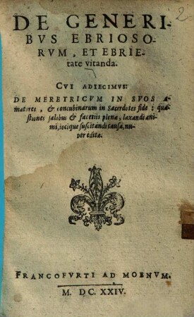 De generibus ebriosorum & ebrietate vitanda