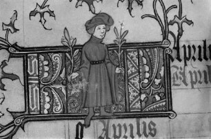 Missale des Simon Renoul — Ausschnitt: Monatsdarstellung des April, Folio 2verso