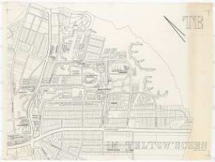 Städtebauliche Planung im Teltowschen, Waltersdorfer Chaussee, Neudecker Weg, Narkauer Weg, Berlin-Rudow: Strukturplan mit Planung 1:2000