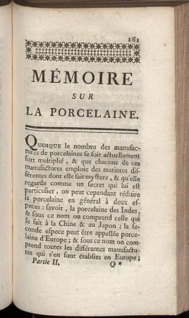 [Seconde Partie. Mémoires sur différents sujets.]