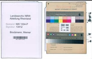 Entnazifizierung Werner Brockmann , geb. 02.12.1910 (Polizeibeamter)