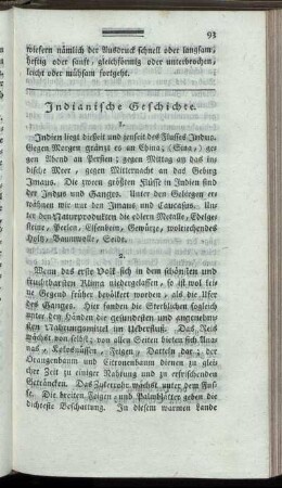 Indianische Geschichte.