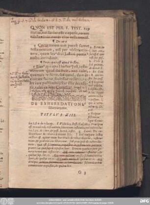 De Exheredatione liberorum. Titulus XIII.