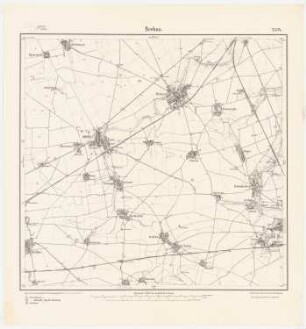 Regionalplanung Bitterfeld-Delitzsch: Planungsunterlage Messtischkarte 1904 (1912), Teilblatt 2534 (Brehna), 1:25000