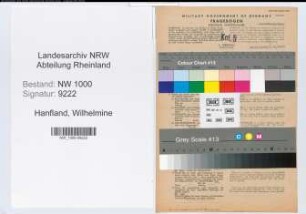 Entnazifizierung Wilhelmine Hanfland, geb. 22.06.1912 (Kontoristin)
