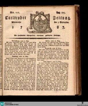 Karlsruher Zeitung, [No. 101]