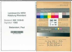 Entnazifizierung Paul Bieberstein , geb. 08.06.1902 (Schichtmeister)