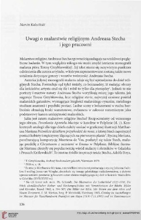 9: Uwagi o malarstwie religijnym Andreasa Stecha i jego pracowni