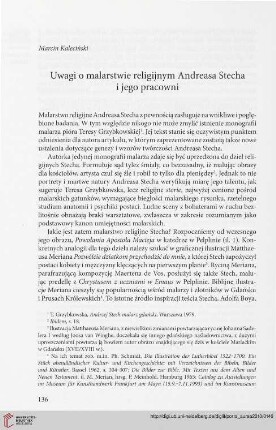 9: Uwagi o malarstwie religijnym Andreasa Stecha i jego pracowni