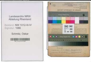Entnazifizierung Oskar Schmitz , geb. 25.01.1902 (Zahnarzt)