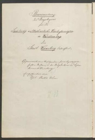 Konferenzaufsatz Weinsberg OA Heilbronn IV (vormals Weinsberg)