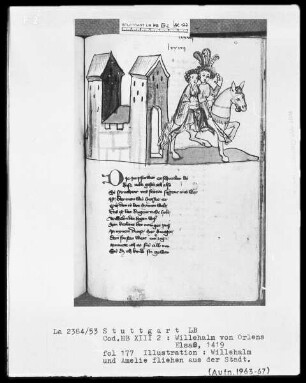 Willehalm von Orlens, Folio 4recto-299verso — Willehalm von Orlens, Folio 4recto-299versoEntführung Amelies, Folio 177recto