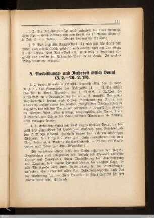 8. Ausbildungs- und Ruhezeit östlich Douai