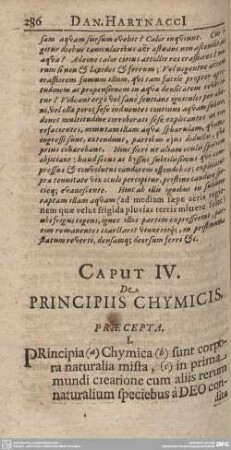 Caput IV. De Principis Chymicis.