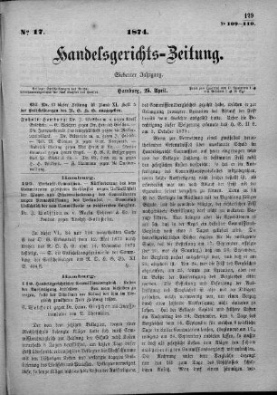 No. 17. 25. April 1874