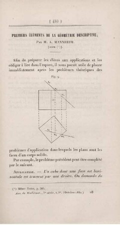 Premiers éléments de la géométrie descriptive.