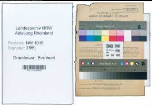 Entnazifizierung Bernhard Grundmann , geb. 22.05.1908 (Zollsekretaer)