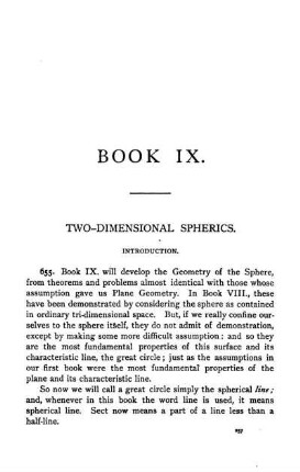 Book IX. Two-Dimensional Spherics.
