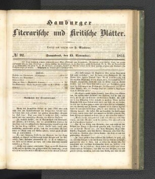 No. 92. 15. November 1851