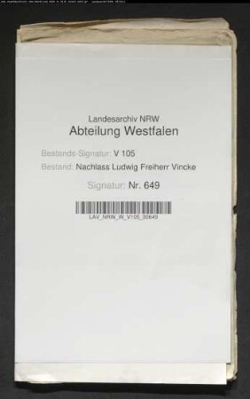 Entlassung Vinckes als Kammerpräsident von Münster und Hamm 1807
