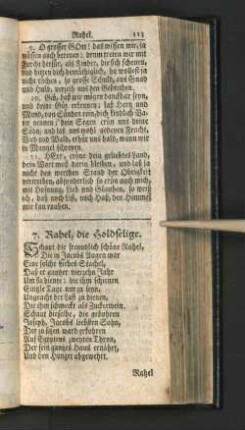 7. Rahel, die Holdselige.