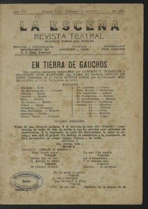 En tierra de gauchos : dos cuadros camperos