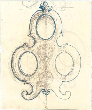 Gmelin, Leopold; Sammlung Gmelin: Handzeichnungen - Folio 8 - Ätzung (Teilansicht)