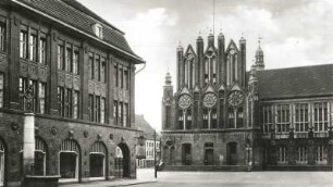 Frankfurt/Oder, Rathaus : Frankfurt/Oder. Markt. Blick zum Rathaus von Südosten