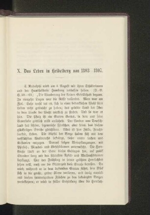 X. Das Leben in Heidelberg von 1803-1807.