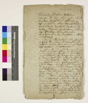 Verpachtung der Dammer-Mühle bei Haus Morp durch Reichsgraf von Hatzfeld