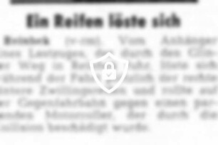 Ein Reifen löste sich