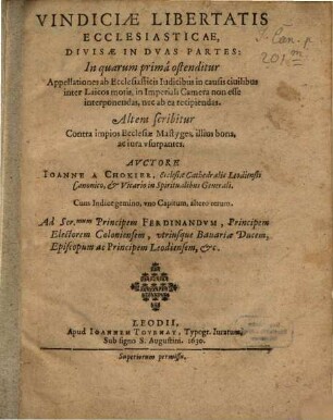 Vindiciae libertatis ecclesiasticae
