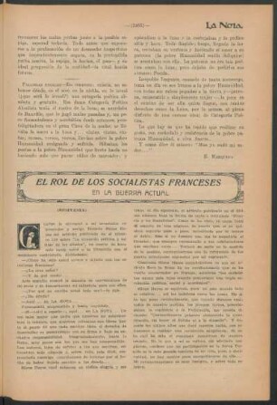 El rol de los socialistas franceses en la guerra actual