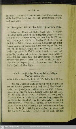 105) Der goldne Rabe auf der äußern Pirnaischen Gasse
