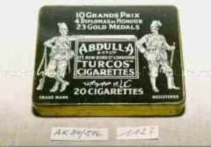 Blechdose für 20 Stück "ABDULLA TURCOS CIGARETTES"