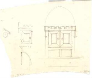 Pfann, Paul; München - Bogenhausen; Villa Jos. Selmayer - Tür (Ansicht, Details)
