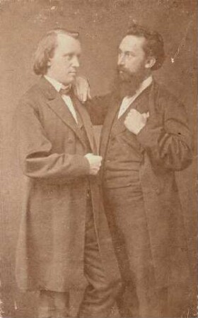 Bildnis von Johannes Brahms (1833-1897) und Julius Stockhausen (1826-1906)