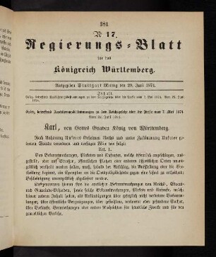 181-184, Nr. 17, 29. Juni 1874