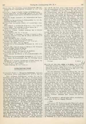228-230 [Rezension] L' église et les églises