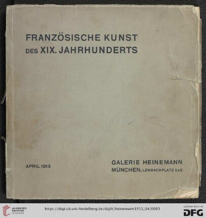 Französische Kunst des XIX. Jahrhunderts