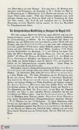 41: Die Heiligenbildchen-Ausstellung in Stuttgart in August 1925